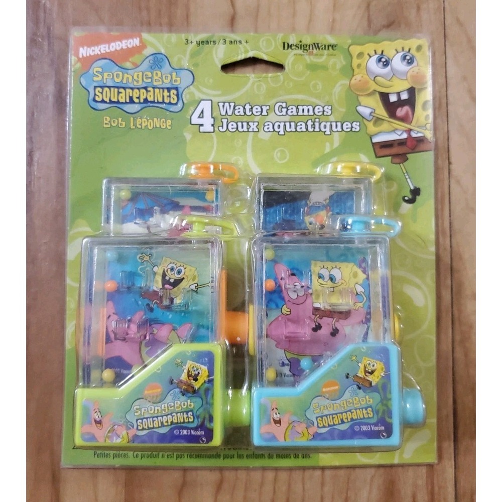 Nickelodeon Spongebob Squarepants Water Game Set Party Favor Vintage